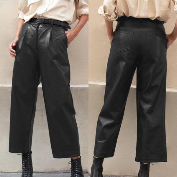 plus size women's wide leg trousers zanzea 2020 stylish faux leather pants casual button zip long pantalon female black turnip1, Black;white
plus size women's wide leg trousers zanzea 2020 stylish faux leather pants casual button zip long pantalon female black turnip1, Black;white