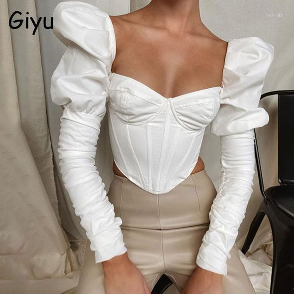 giyu women blouses 2021 autumn ruched puff sleeve shirt elegant vintage clothes chemise femme long sleeve crop blusas1, White
giyu women blouses 2021 autumn ruched puff sleeve shirt elegant vintage clothes chemise femme long sleeve crop blusas1, White