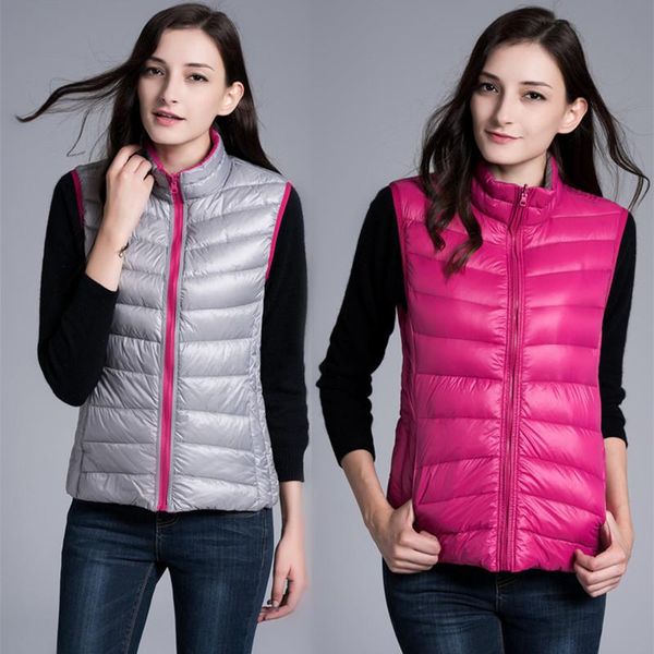 women's vests 2021 winter womens two side white duck down jacket warm coats sleeveless jackets ultra light women vest, Black;white
women's vests 2021 winter womens two side white duck down jacket warm coats sleeveless jackets ultra light women vest, Black;white
