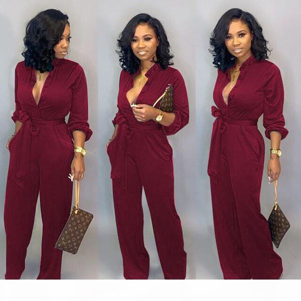 women solid color jumpsuit long sleeve stand collar rompers cardigan bandage bodysuit casual loose one piece pants fall clothing 1234, Black;white
women solid color jumpsuit long sleeve stand collar rompers cardigan bandage bodysuit casual loose one piece pants fall clothing 1234, Black;white