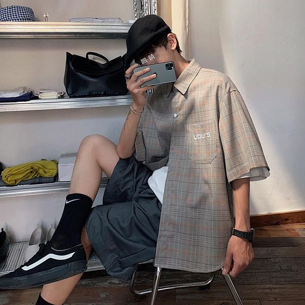 2020 summer new youth popular men's lattice five-point sleeve shirt fashion casual wild single-breasted jacket coat -3xl, White;black
2020 summer new youth popular men's lattice five-point sleeve shirt fashion casual wild single-breasted jacket coat -3xl, White;black