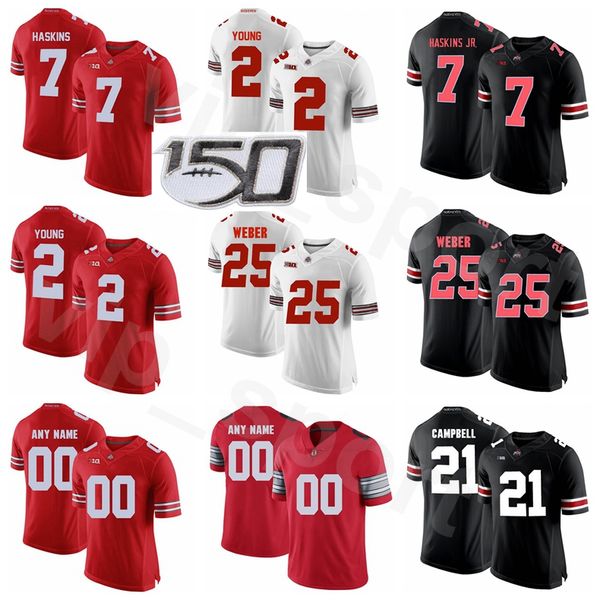 football ncaa college ohio state buckeyes 2 chase young jersey embroidery 7 dwayne haskins 2 jk dobbins 25 mike weber 21 parris campbell, Black
football ncaa college ohio state buckeyes 2 chase young jersey embroidery 7 dwayne haskins 2 jk dobbins 25 mike weber 21 parris campbell, Black