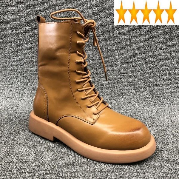 boots women genuine leather ankle lace up vintage casual flat round toe black autumn work biker female shoes 35-39
boots women genuine leather ankle lace up vintage casual flat round toe black autumn work biker female shoes 35-39
