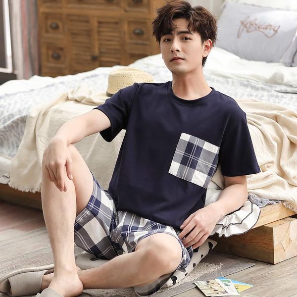 men pajamas spring and summer short sleeve shorts korean-style fashion comfortable-outer wear homewear set1, Black;brown
men pajamas spring and summer short sleeve shorts korean-style fashion comfortable-outer wear homewear set1, Black;brown