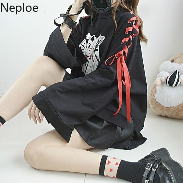 neploe japanese fleece pullover sweatshirt harajuku cartoon print women hoodie loose long sleeve stand neck bat short 55136 y200915, Black
neploe japanese fleece pullover sweatshirt harajuku cartoon print women hoodie loose long sleeve stand neck bat short 55136 y200915, Black