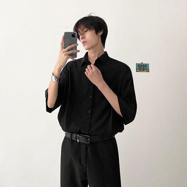 men's casual shirts korean style dress shirt men's fashion solid color cotton men streetwear wild loose short sleeve mens -2xl1, White;black
men's casual shirts korean style dress shirt men's fashion solid color cotton men streetwear wild loose short sleeve mens -2xl1, White;black