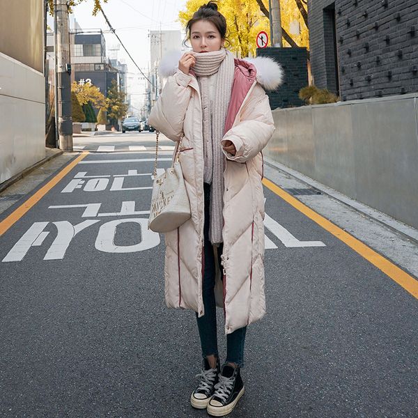 2021 new korean women's winter jacket released new 95% white duck down long with hood skin contrast below knee thicken coat 9yy 83en, Black
2021 new korean women's winter jacket released new 95% white duck down long with hood skin contrast below knee thicken coat 9yy 83en, Black