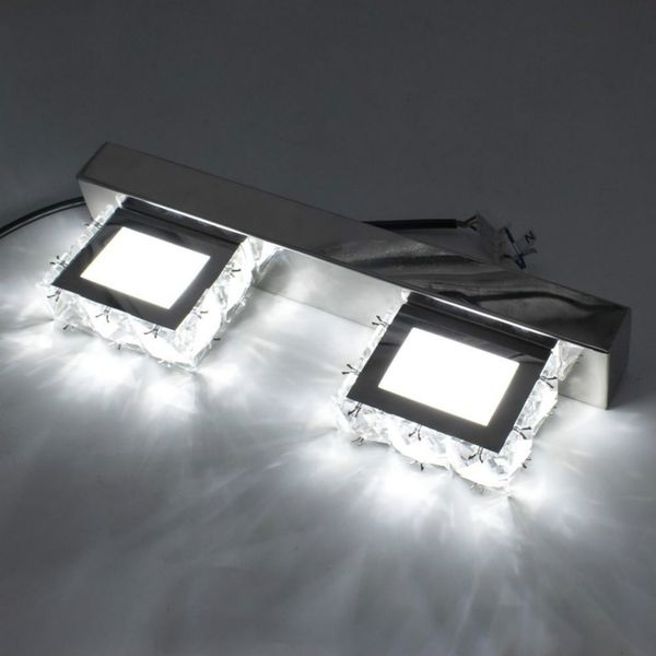 2 Lights Waterproof Mirror Wall Light Led Bathroom Modern Art Decor Lighting Popular Vanity Crystal Sconce Crystal Lamp