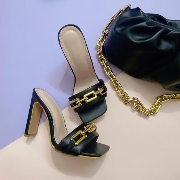 summer new women metal chain sandals female fashion square toe high heels sandals big size slippers woman casual, Black
summer new women metal chain sandals female fashion square toe high heels sandals big size slippers woman casual, Black