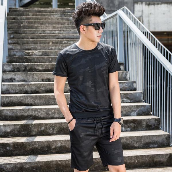 ywsrlm brand 2018 summer men's black camouflage sets men's sportswear o-neck casual tshirts+shorts tracksuit men asia size 4xl1, Gray 
ywsrlm brand 2018 summer men's black camouflage sets men's sportswear o-neck casual tshirts+shorts tracksuit men asia size 4xl1, Gray
