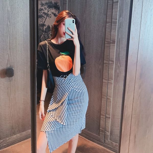 2020 summer new casual fashion versatile orange print + irregular skirt high waist plaid skirt women t-shirt t-shirt qgxez, Gray
2020 summer new casual fashion versatile orange print + irregular skirt high waist plaid skirt women t-shirt t-shirt qgxez, Gray
