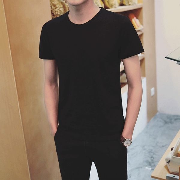 summer new short sleeve t- for men's wear korean round neck t- shirt slim fitting solid color men's bottom shirt half sleeve fashi, Blue
summer new short sleeve t- for men's wear korean round neck t- shirt slim fitting solid color men's bottom shirt half sleeve fashi, Blue