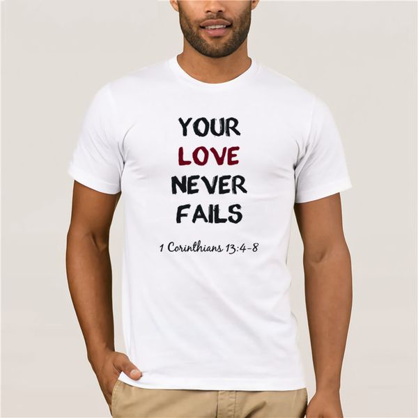 sport мужские печати casual 100% хлопок t-shirt популярные ваша любовь никогда не перестает христианской религии. summer casual печать мода
sport мужские печати casual 100% хлопок t-shirt популярные ваша любовь никогда не перестает христианской религии. summer casual печать мода