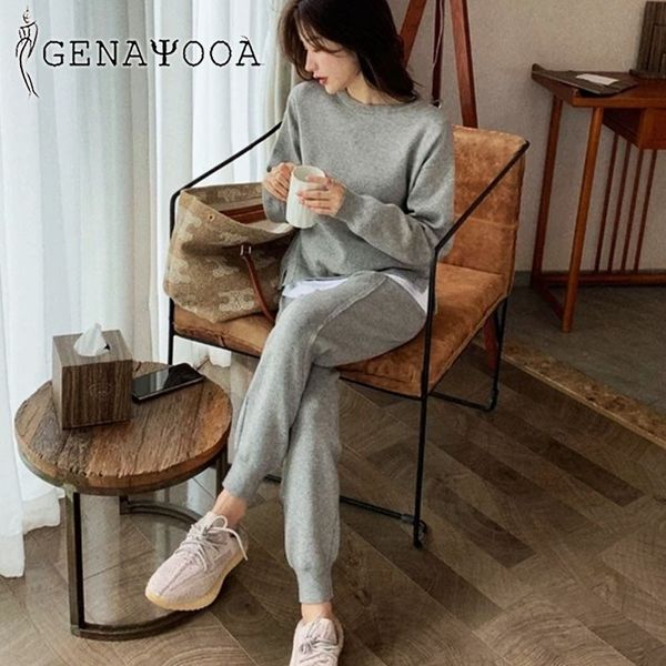 genayooa knitted two piece set and pants women tracksuit autumn spring winter korean 2 piece sets womens outfits 201119, White
genayooa knitted two piece set and pants women tracksuit autumn spring winter korean 2 piece sets womens outfits 201119, White