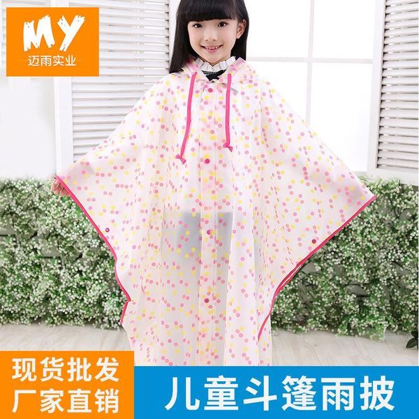 raincoats eva cape children raincoat outdoor fashion semi-transparent baby poncho polka dot light walking raincoat1
raincoats eva cape children raincoat outdoor fashion semi-transparent baby poncho polka dot light walking raincoat1