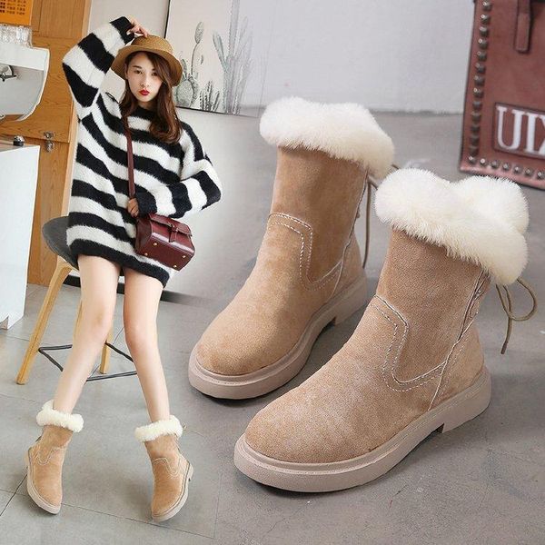 winter new women's snow boots thick bottom fashion short boots velvet warm cotton womens winter snow women, Black 
winter new women's snow boots thick bottom fashion short boots velvet warm cotton womens winter snow women, Black