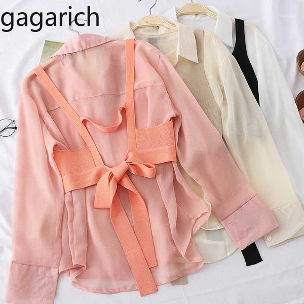 gagarich spring women two piece set thin long sleeve button chiffon blouses bow bandage sling vest ladies casual sweet suits1, White
gagarich spring women two piece set thin long sleeve button chiffon blouses bow bandage sling vest ladies casual sweet suits1, White