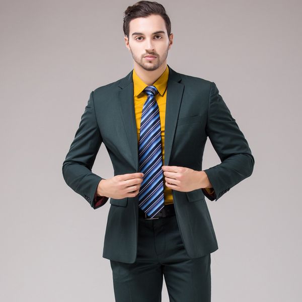 men's classic 1 button slim fit 2 pieces suit jacket pants dress business wedding tuxedo suits for men qwz2, White;black
men's classic 1 button slim fit 2 pieces suit jacket pants dress business wedding tuxedo suits for men qwz2, White;black