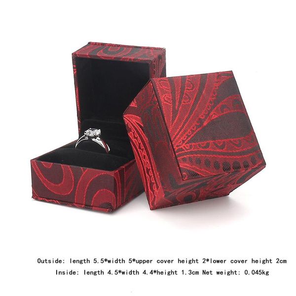 new retro red square golden silk brocadejewelry ring box built-in plush card slot for female birthday wedding anniversary gifts, Pink;blue
new retro red square golden silk brocadejewelry ring box built-in plush card slot for female birthday wedding anniversary gifts, Pink;blue