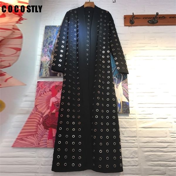hollow out long coat quality elegant maxi trench coat for women long sleeve black o ring metal studded poncho casacos feminino 1031, Tan;black
hollow out long coat quality elegant maxi trench coat for women long sleeve black o ring metal studded poncho casacos feminino 1031, Tan;black