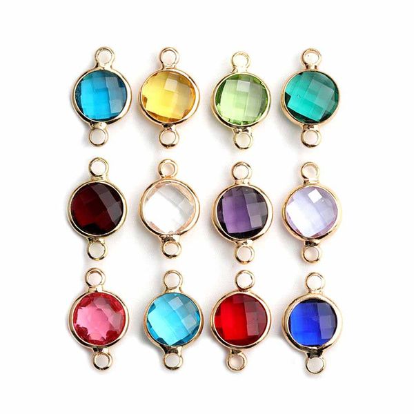 2020 10pcs round gold crystal birthstones double hole connectors charm beads bracelet necklace jewelry making diy jewelry accessories, Bronze;silver
2020 10pcs round gold crystal birthstones double hole connectors charm beads bracelet necklace jewelry making diy jewelry accessories, Bronze;silver