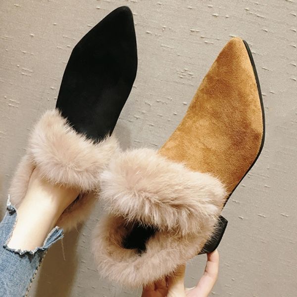 eoeodoit autumn winter fur pumps low square heel pointed toe slip on casual women daily heels pumps shoes y200111, Black
eoeodoit autumn winter fur pumps low square heel pointed toe slip on casual women daily heels pumps shoes y200111, Black