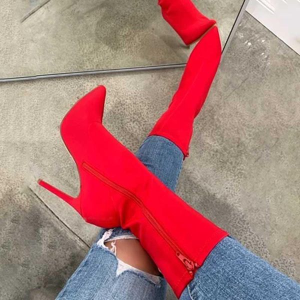 boots 2021 autumn soft thin heel pointed toe half knee high shoes women side zip suede upper mid-calf booties plus size 431, Black
boots 2021 autumn soft thin heel pointed toe half knee high shoes women side zip suede upper mid-calf booties plus size 431, Black