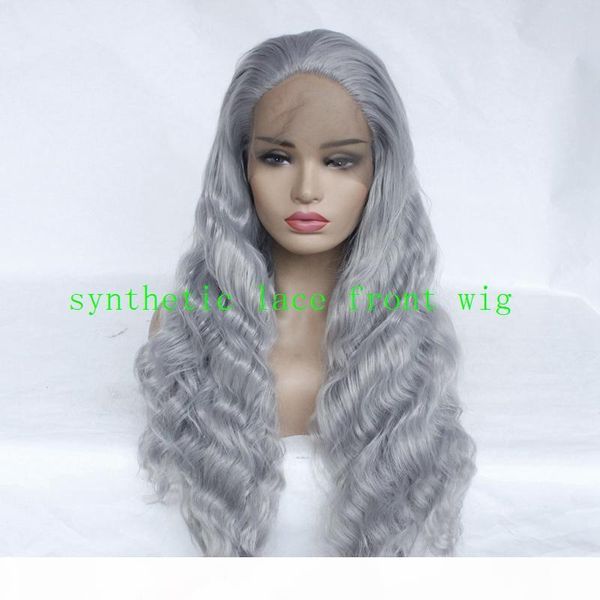 long grey loose curly synthetic lace front wig 24 inches natural wigs for women middle part glueless high temperature fiber, Black
long grey loose curly synthetic lace front wig 24 inches natural wigs for women middle part glueless high temperature fiber, Black