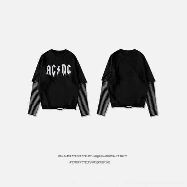 zs7dq be wear fashion brand high t-shirt street two fake piece striped letters long and men's women's ins sleeve t-shirt ekiah, Black
zs7dq be wear fashion brand high t-shirt street two fake piece striped letters long and men's women's ins sleeve t-shirt ekiah, Black
