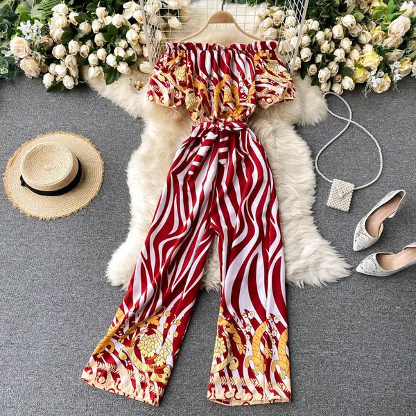 2021 new singiny female retro print summer slash neck short rentals up off the shoulder long overalls sp5u, Black;white
2021 new singiny female retro print summer slash neck short rentals up off the shoulder long overalls sp5u, Black;white