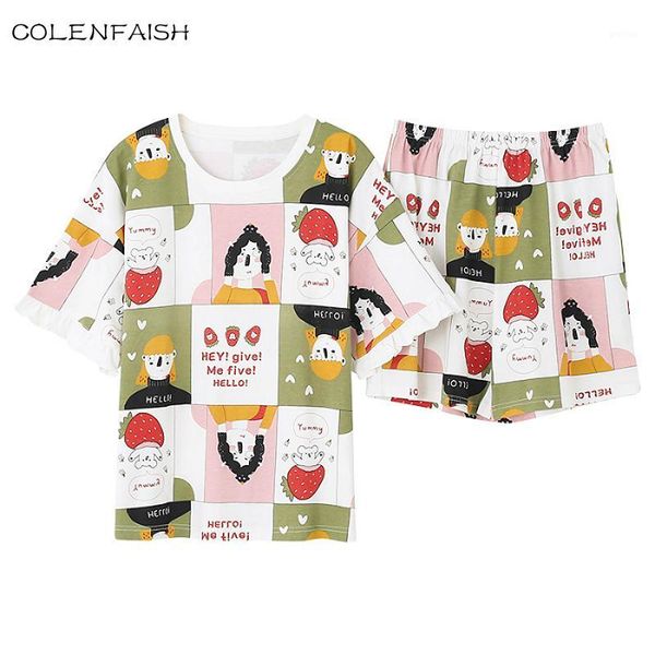 women round neck cotton pajama fashion ladies five-cent sleeve kawaii printing woman's pajamas summer girl home clothes suit1, Black;red
women round neck cotton pajama fashion ladies five-cent sleeve kawaii printing woman's pajamas summer girl home clothes suit1, Black;red