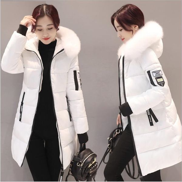 women hooded warm wadded coat winter jackets big fur collar slim mid-long fashion thick down cotton parka female plus size 201130, Black
women hooded warm wadded coat winter jackets big fur collar slim mid-long fashion thick down cotton parka female plus size 201130, Black