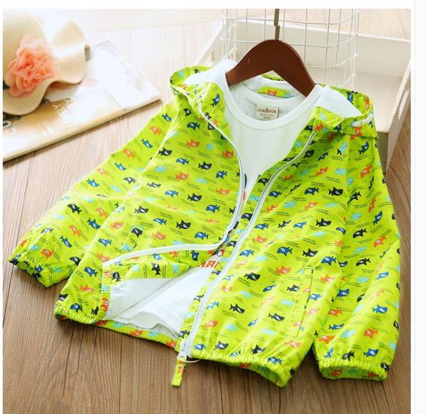 jackets boy's thin jacket, Blue;gray