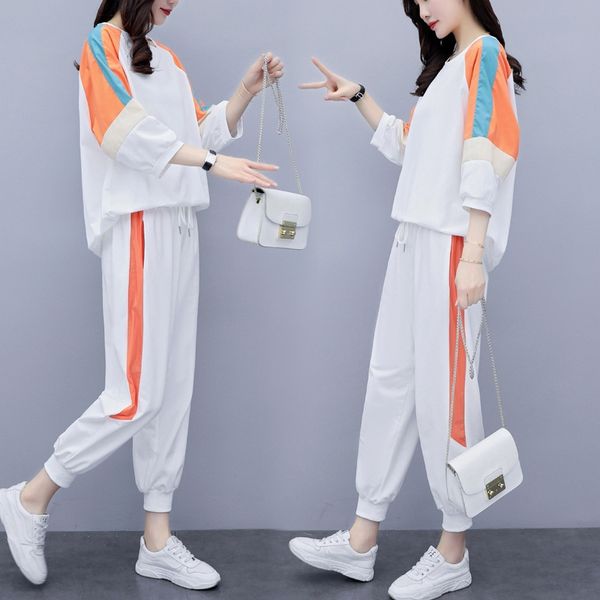 2020 new summer new two-piecesummer two-piecesports suit women's loose korean style fashion slimming stitching ins casual two-piece set, Gray
2020 new summer new two-piecesummer two-piecesports suit women's loose korean style fashion slimming stitching ins casual two-piece set, Gray