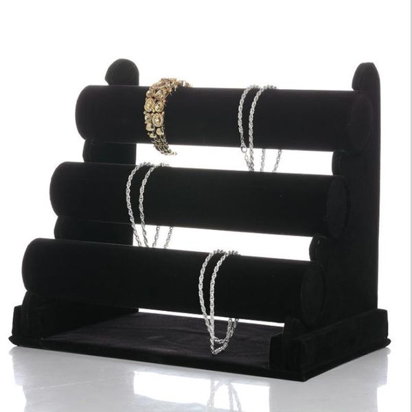 High-grade Detachablethree-layer Flannel Bracelet Watch Stand Jewelry Display Rack Jewelry Store Counterdisplay Stand