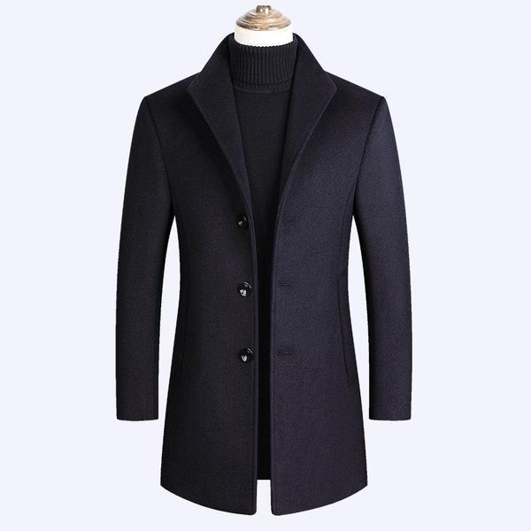 men wool blends coats autumn winter new solid color men's wool coats luxurious blends coat male1, Black
men wool blends coats autumn winter new solid color men's wool coats luxurious blends coat male1, Black