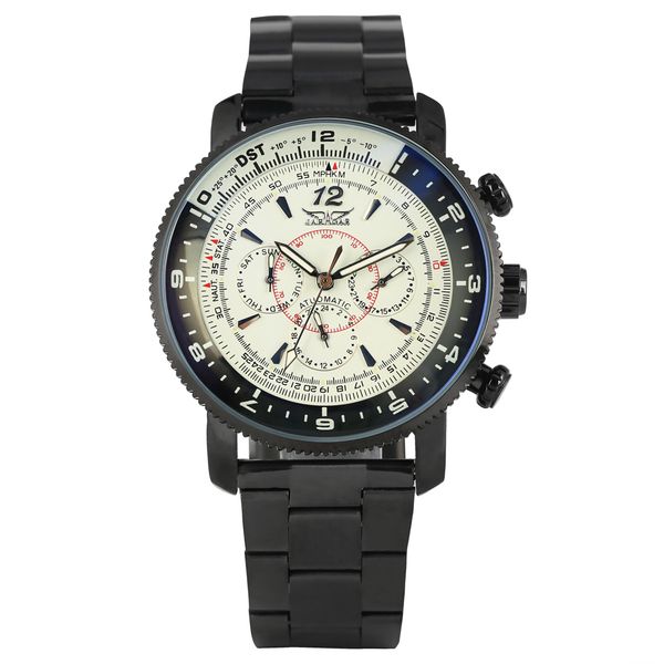 men's classic black automatic-self-winding mechanical watch durable luminous hands stainless steel skeleton wristwatch, Slivery;brown
men's classic black automatic-self-winding mechanical watch durable luminous hands stainless steel skeleton wristwatch, Slivery;brown