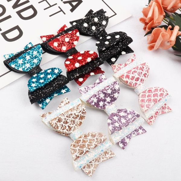 ncmama 4" dot glitter hair bows clips for girls cute princess three-layer hairpins black red kids hairgrips hair accessories, Slivery;white
ncmama 4" dot glitter hair bows clips for girls cute princess three-layer hairpins black red kids hairgrips hair accessories, Slivery;white