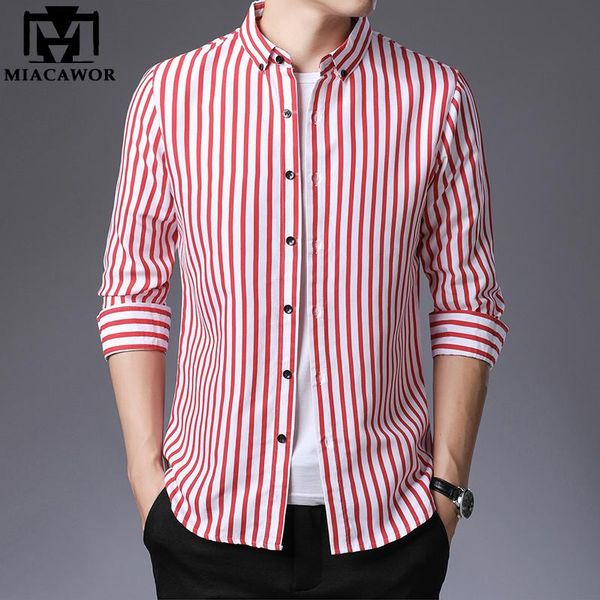 miacawor new spring long sleeve shirt men slim fit casual striped shirts male fashion camisa masculina plus size 4xl c611, White;black
miacawor new spring long sleeve shirt men slim fit casual striped shirts male fashion camisa masculina plus size 4xl c611, White;black