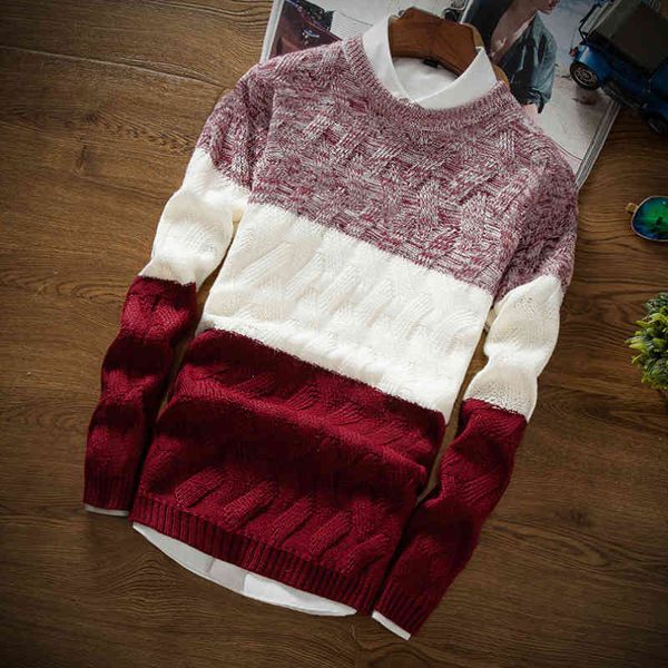 sweaters men's autumn and winter thick-bottomed round neck slim pullover, personalized stitching color men's wild knit bottoming s, White;black
sweaters men's autumn and winter thick-bottomed round neck slim pullover, personalized stitching color men's wild knit bottoming s, White;black