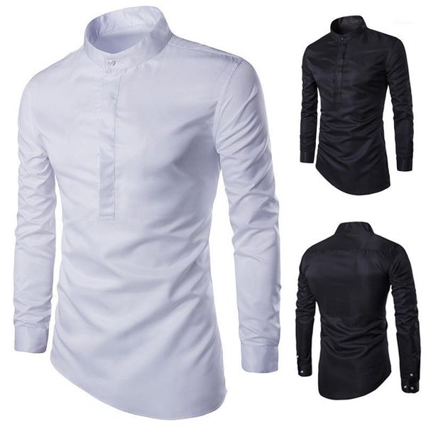 men's casual shirts 2021 mens black white cotton stand collar irregular slim fashion cardigan shirts1, White;black
men's casual shirts 2021 mens black white cotton stand collar irregular slim fashion cardigan shirts1, White;black
