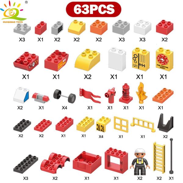 huiqibao 63pcs fire robot building blocks duploed transform truck car big size brick educational toys for children sqcnuo pingtoy
huiqibao 63pcs fire robot building blocks duploed transform truck car big size brick educational toys for children sqcnuo pingtoy
