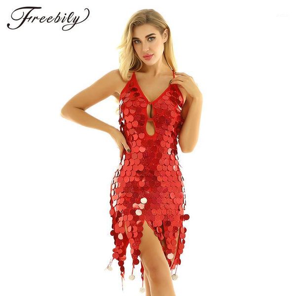 women shiny sequins stage performance rave costume halter v-neck ballroom salsa rumba tango belly latin dance dress1, Black;red
women shiny sequins stage performance rave costume halter v-neck ballroom salsa rumba tango belly latin dance dress1, Black;red
