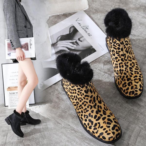 horse hair short boots womenshoes chunky semi-high heeled leopord pattern martin boots plus velvet europe and lady shoes -40, Black
horse hair short boots womenshoes chunky semi-high heeled leopord pattern martin boots plus velvet europe and lady shoes -40, Black