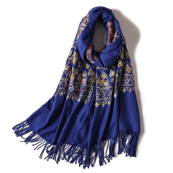 runmeifa 2018 new fashion women cashmere leaves embroidery shawls and wraps winter warm foulards femme soft elegant long tassel wmtbse, Blue;gray
runmeifa 2018 new fashion women cashmere leaves embroidery shawls and wraps winter warm foulards femme soft elegant long tassel wmtbse, Blue;gray