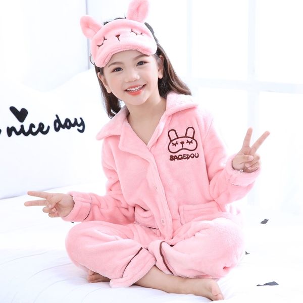 autumn winter children pajamas set warm flannel sleepwear girls loungewear coral fleece kids pijamas homewear cute y200328, Blue;red 
autumn winter children pajamas set warm flannel sleepwear girls loungewear coral fleece kids pijamas homewear cute y200328, Blue;red