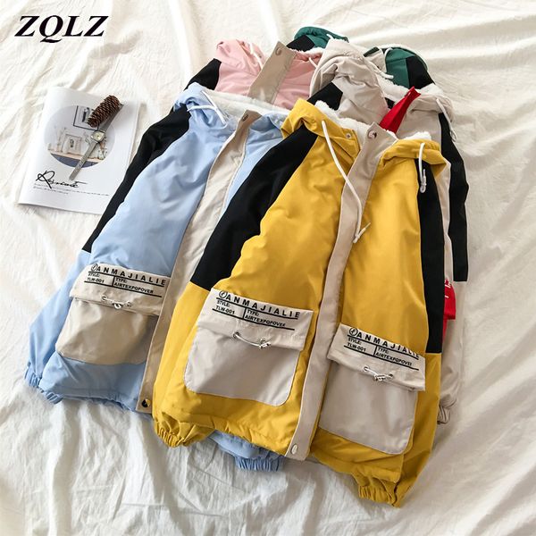 zqlz winter jackets womens 2020 new casual warm hooded coat female letter zepper loose dames jassen winter parka femme 1014, Black
zqlz winter jackets womens 2020 new casual warm hooded coat female letter zepper loose dames jassen winter parka femme 1014, Black