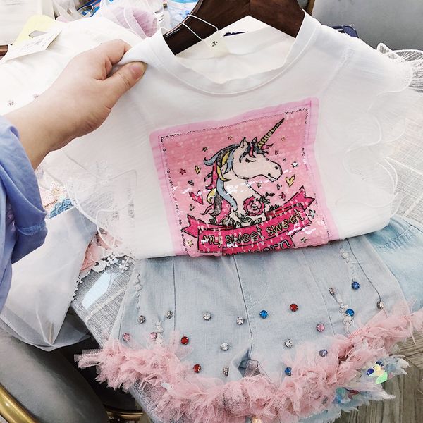 summer girls tee shirt baby t shirt kids pullover children clothes colored unicorn sequin letter heart 3 to 9 yrs y200704, Blue
summer girls tee shirt baby t shirt kids pullover children clothes colored unicorn sequin letter heart 3 to 9 yrs y200704, Blue