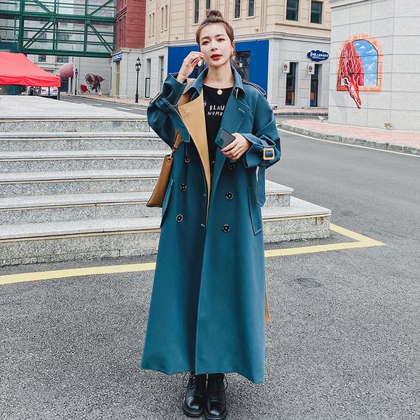 2021 new feminino trench coat longspring outono novo coreano solto pavo azul duplo breasted costura high-end jaqueta fy8 6sed, Black;brown
2021 new feminino trench coat longspring outono novo coreano solto pavo azul duplo breasted costura high-end jaqueta fy8 6sed, Black;brown