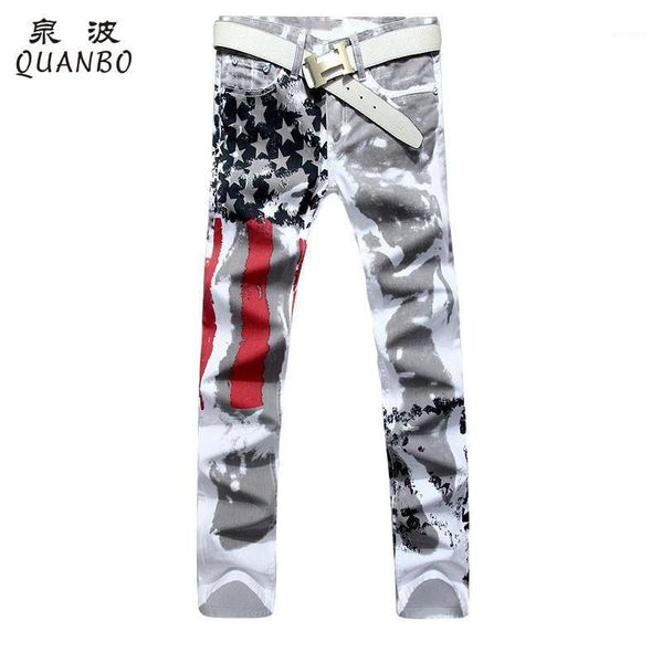 big size 28-48 brand men's pants 2021 new white printed fashion men jeans slim stretch printing american flag jeans hombre1, Blue
big size 28-48 brand men's pants 2021 new white printed fashion men jeans slim stretch printing american flag jeans hombre1, Blue